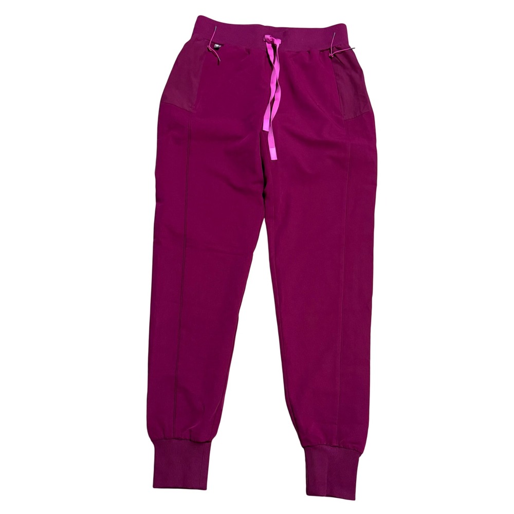 FIGS "Dark Magenta" Boston Slim Jogger Scrub Pants sz XXS New with tag Nurse